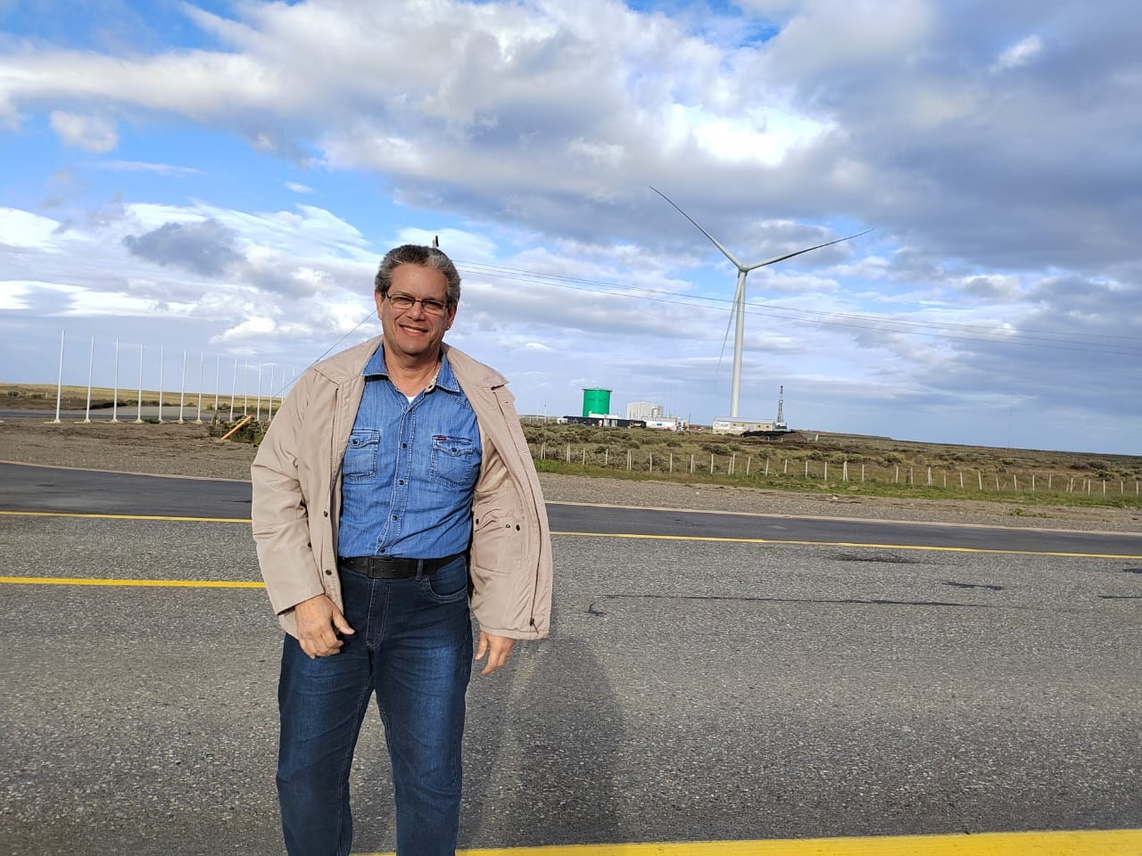 Silvio Barros em visita à Patagônia chilena, região onde o combustível é produzido.