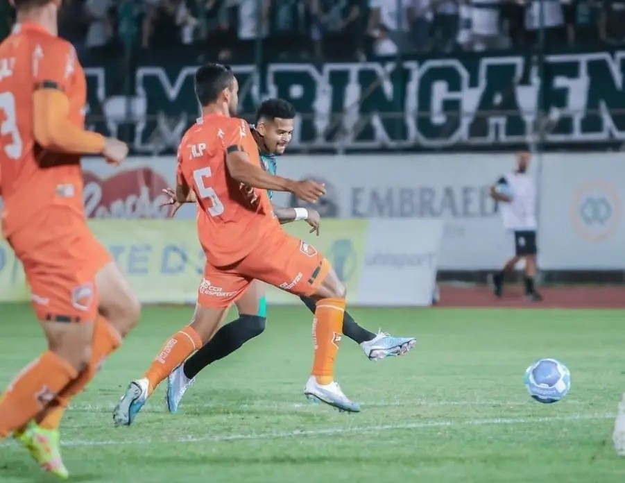 O Maringá abriu o placar logo nos primeiros minutos de jogo. Foto: Fernando Teramatsu
