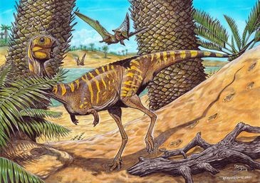 Dinossauro Berthasaura leopoldinae | arte: Maurílio Oliveira | Museu Nacional 
