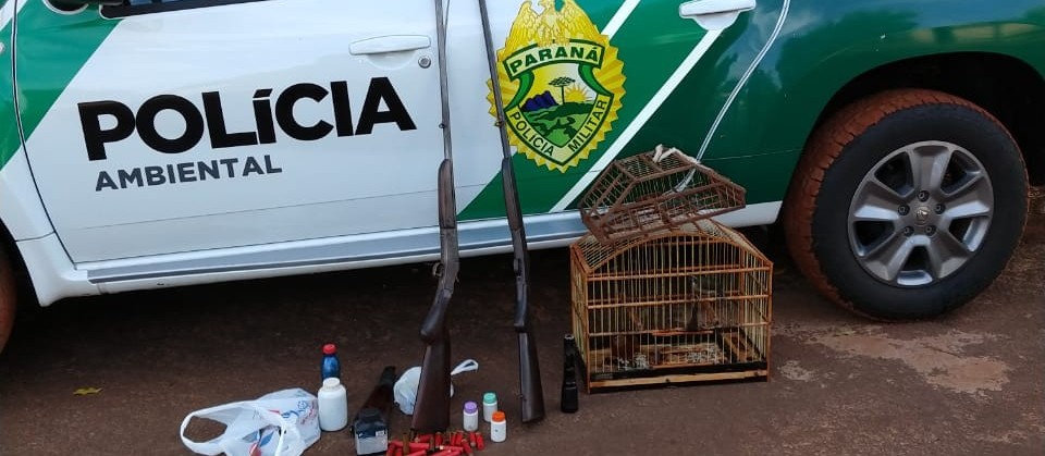 Polícia apreende armas de caça e carne de animal abatido em residência