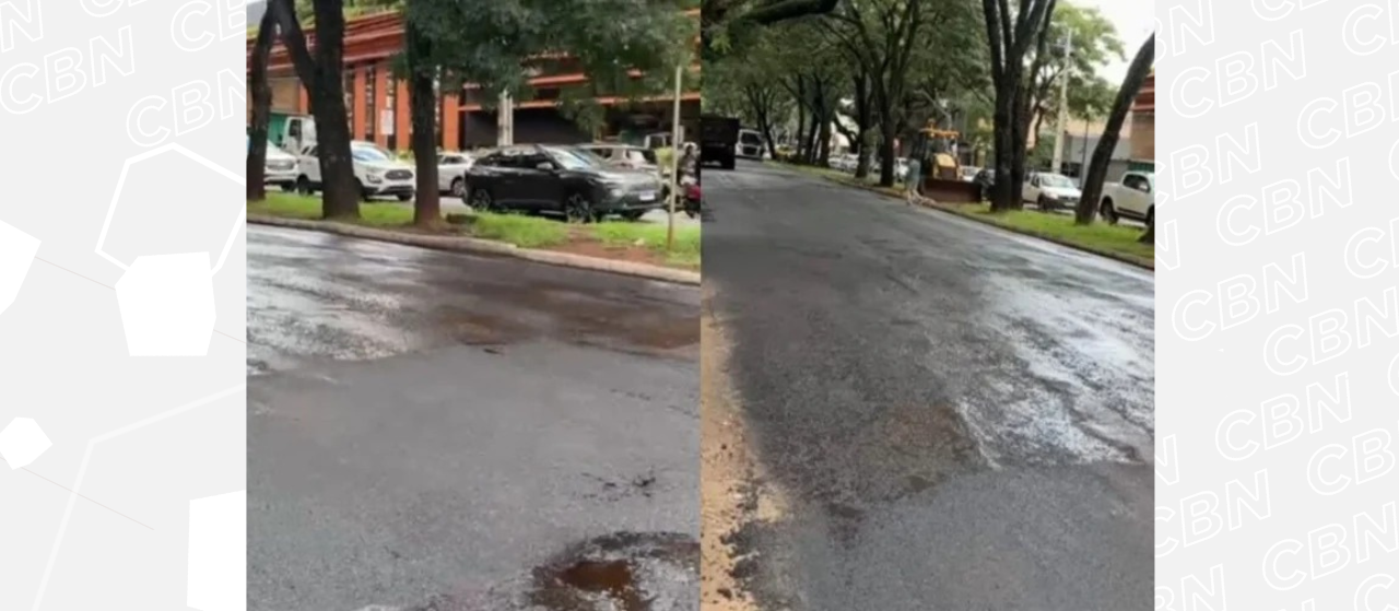 Prefeitura repara buraco no centro e libera trânsito em Maringá