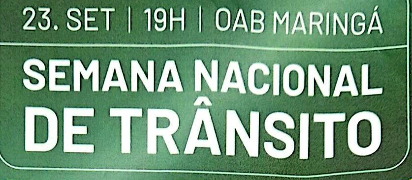OAB promove evento na Semana Nacional do Trânsito