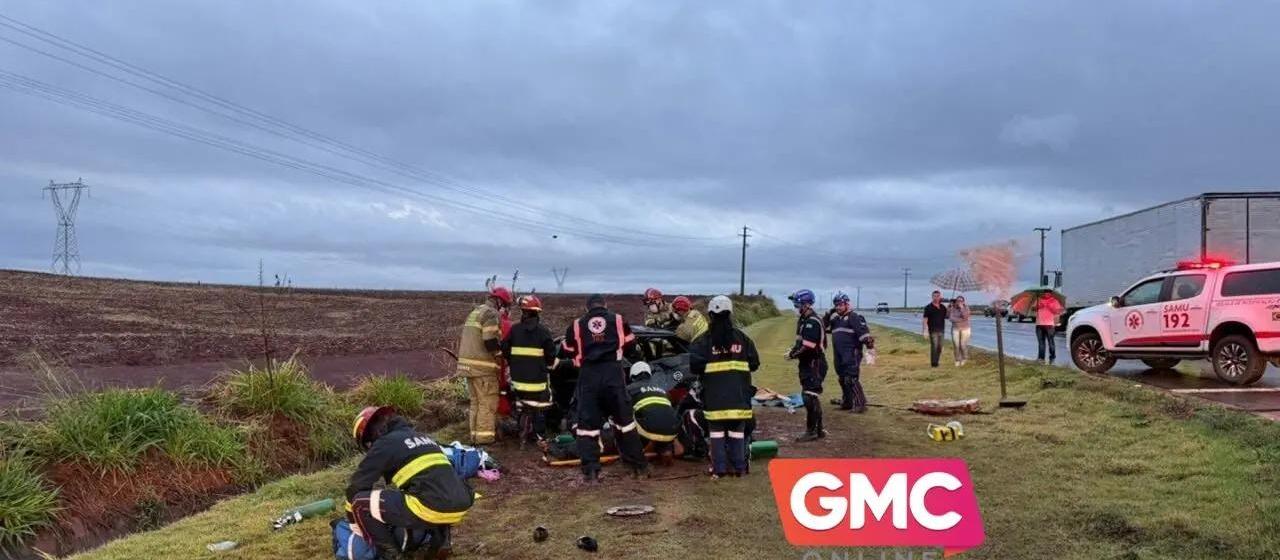 Acidente gravíssimo deixa dois mortos e seis feridos na PR-317, na região de Maringá