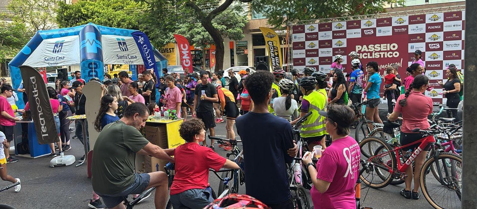 Passeio ciclístico reúne famílias e celebra o Dia da Mulher em Maringá