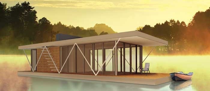 Casas modulares flutuantes estão previstas para 2022