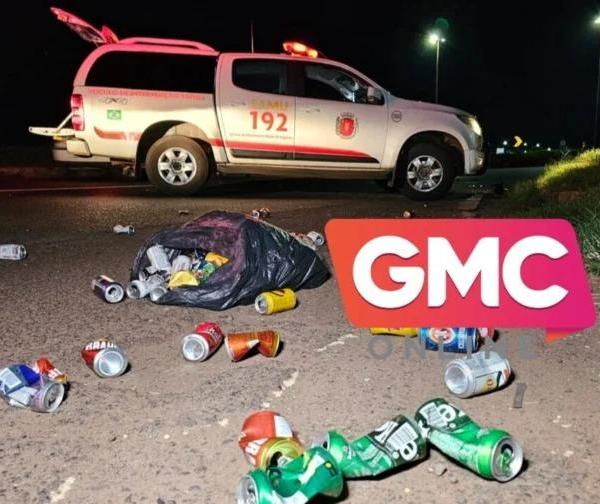 Atropelamento na PR-317 deixa pedestre e motociclista feridos