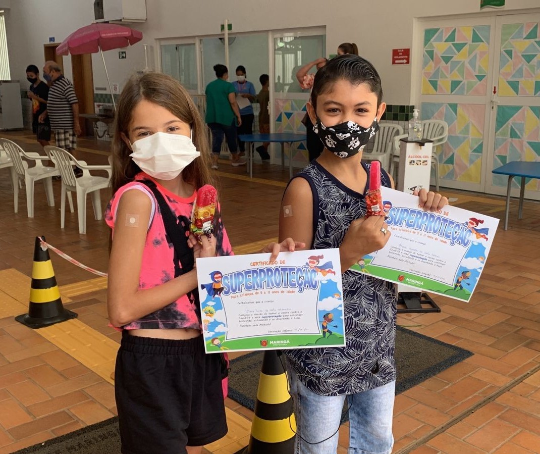 Começa vacinação contra Covid em crianças com 11 anos em Maringá