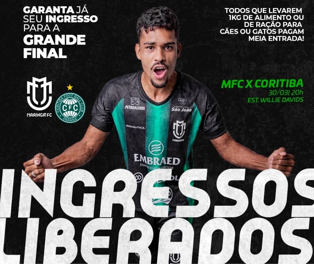 Maringá FC abre a venda geral de ingressos para o jogo de ida da final do Campeonato Paranaense