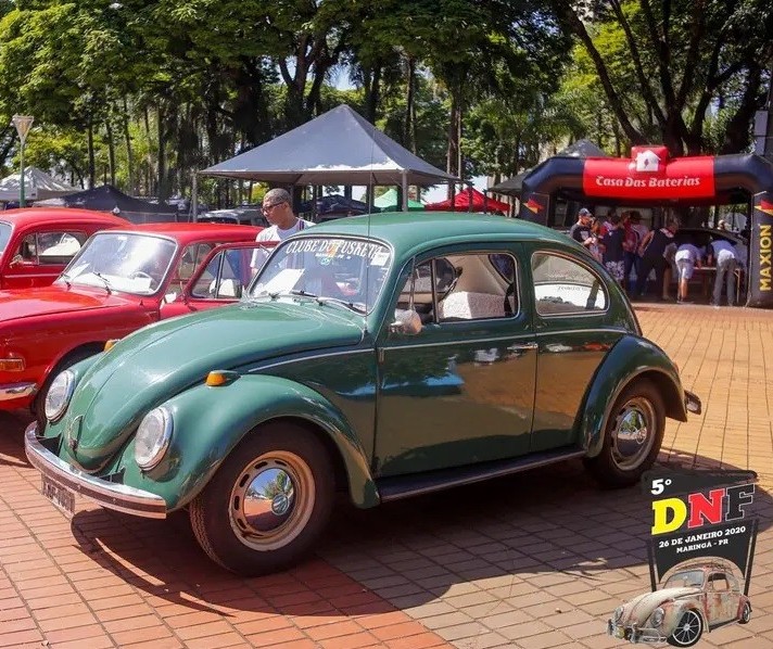 Encontro reúne Fuscas e outros carros antigos em Maringá nesse domingo (23)