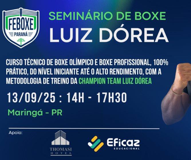 Federação de Boxe do Paraná promove evento em Maringá