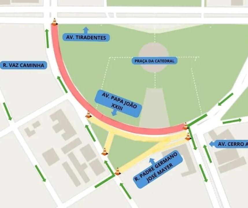 Vias do entorno da Praça da Catedral terão interdições para realização do Show da Virada