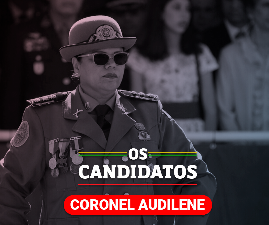 Quem é a candidata Coronel Audilene e quais são suas propostas?