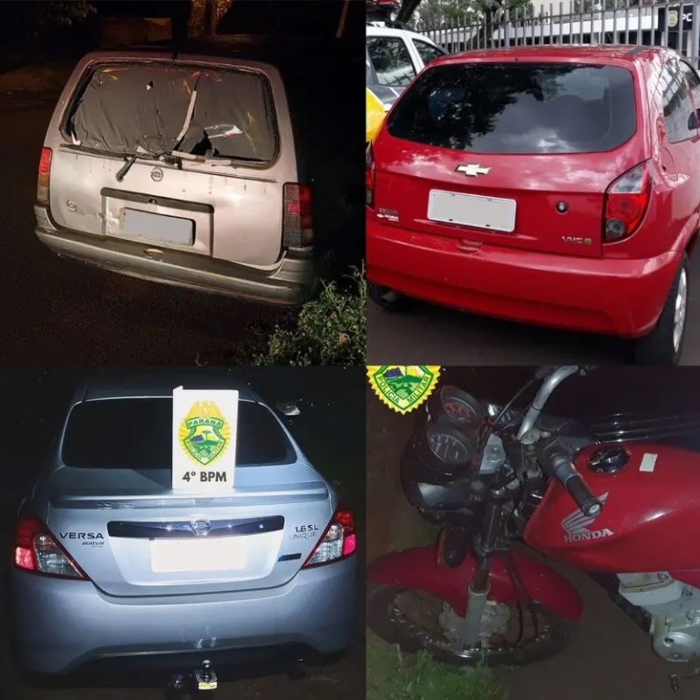 Polícia recupera quatro veículos roubados e prende suspeito em Maringá