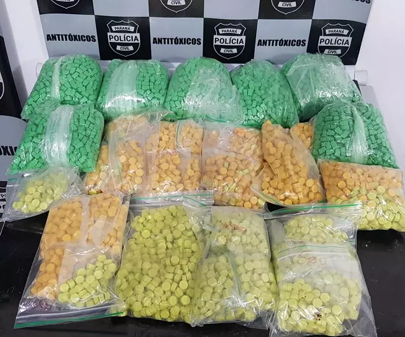 Grande quantidade de ecstasy foi apreendida pela polícia – Foto: Divulgação Polícia Civil