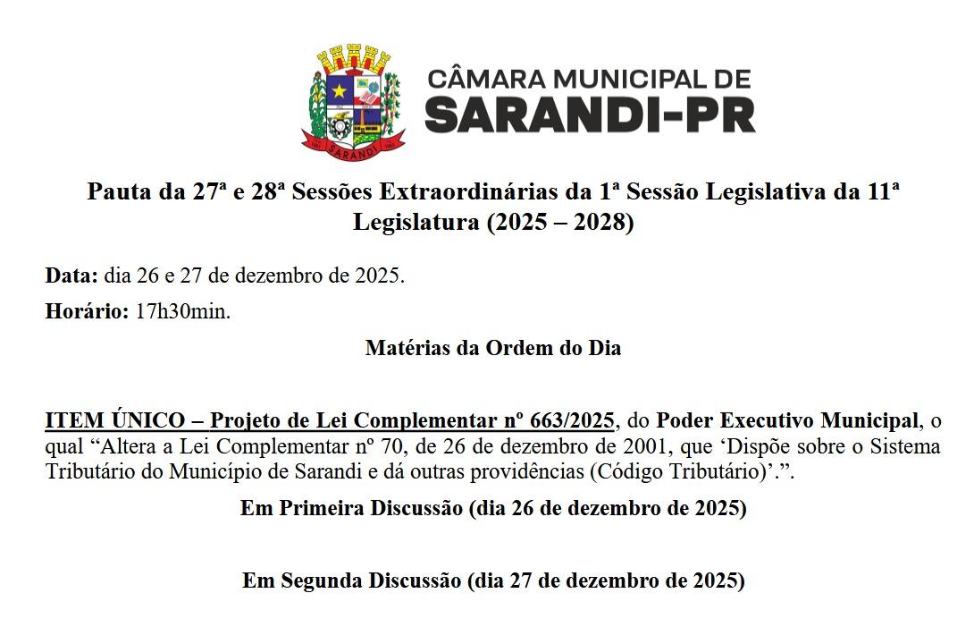 Câmara Municipal de Sarandi.