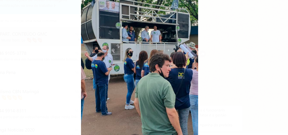 Vagner de Oliveira, vestido com camisa em tom de verde, em evento de campanha.