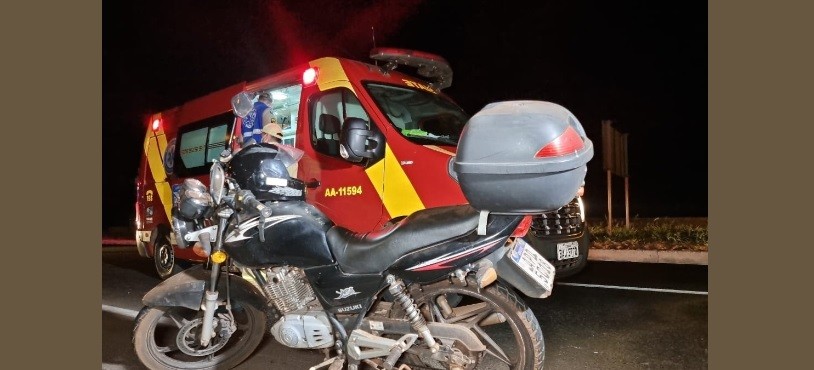 Moto que atropelou o idoso | Foto: Plantão Maringá