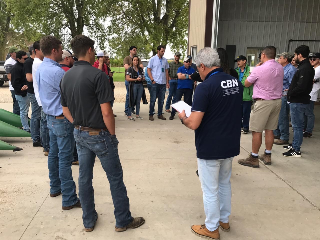 Comitiva brasileira em visita à Home Farm, em Bloomington, Illinois, EUA