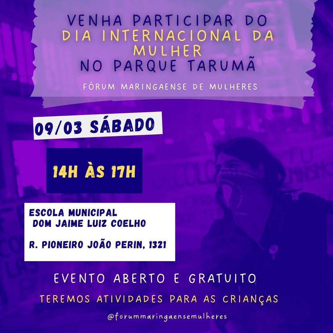 Foto: Divulgação/Fórum Maringaense de Mulheres