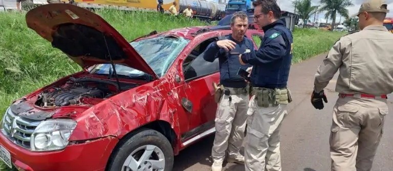 Acidente entre Marialva e Sarandi, deixou uma mulher ferida e rodovia congestionada