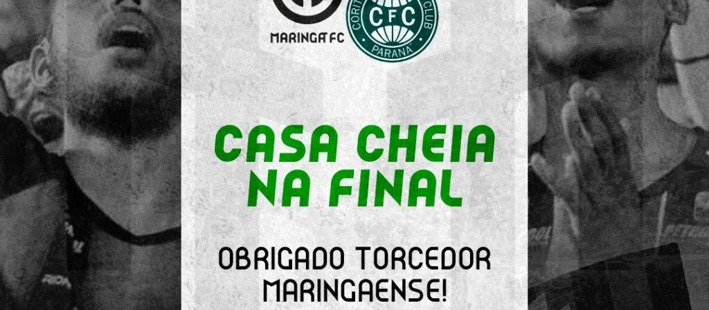 Ingressos para jogo entre Maringá FC x Coritiba esgotam em menos de 24 horas