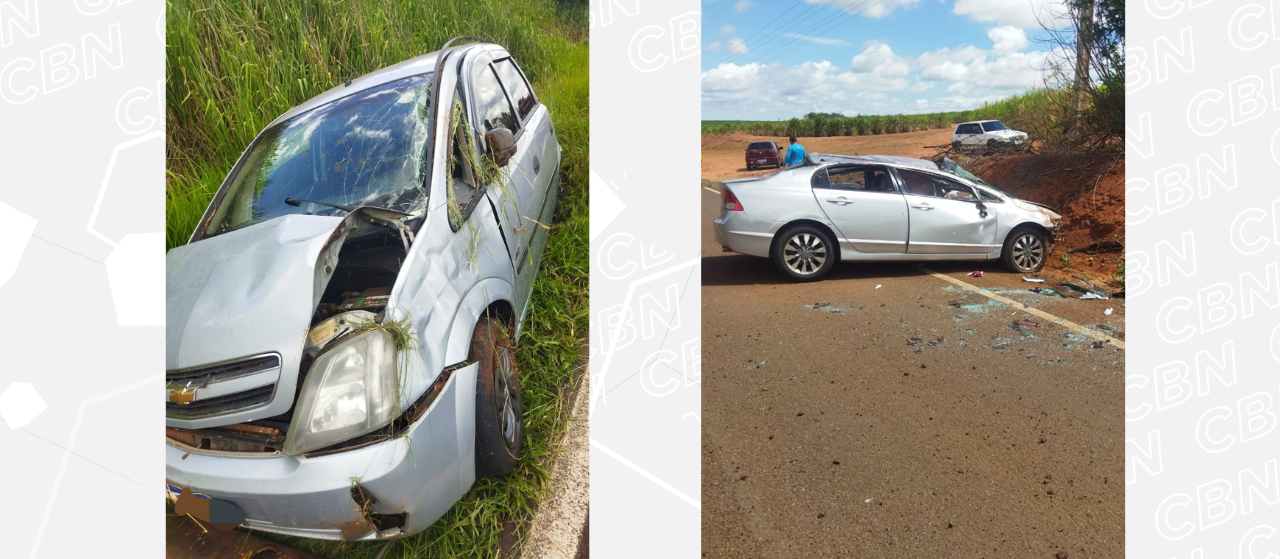 Nove pessoas ficam feridas em dois capotamentos na região