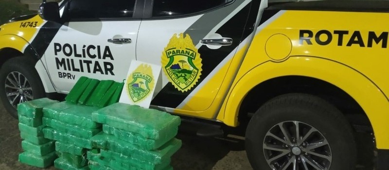 Após perseguição, PRE apreende 125,2 kg de maconha
