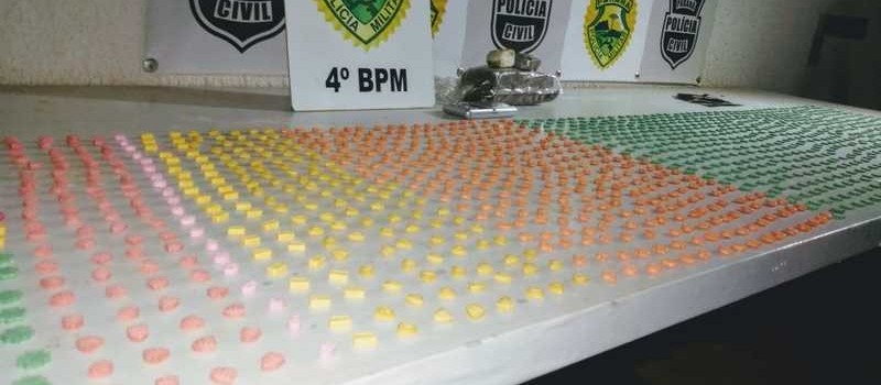 Homem é preso com 1,5 mil comprimidos de ecstasy em Maringá