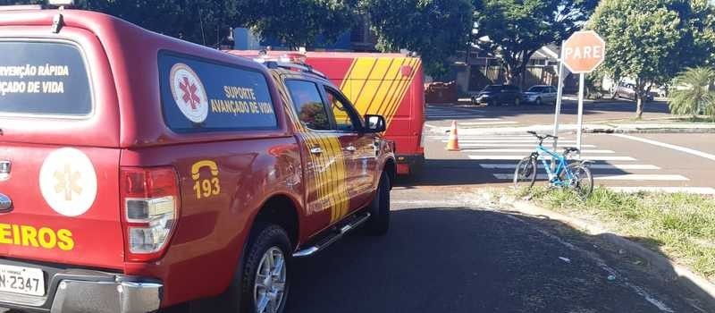 Ciclista fica gravemente ferido após queda em Maringá