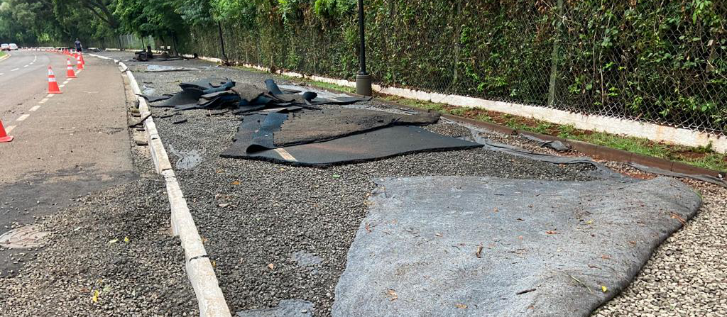 Problema de drenagem no entorno do Parque do Ingá precisa ser resolvido antes do recape