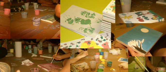 Exposição apresenta pinturas produzidas por crianças e adolescentes de abrigos municipais