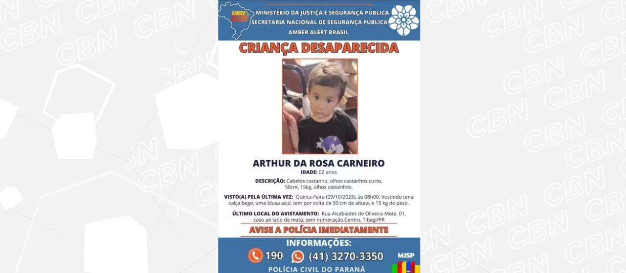 Buscas por menino desaparecido em Tibagi chegam ao quinto dia
