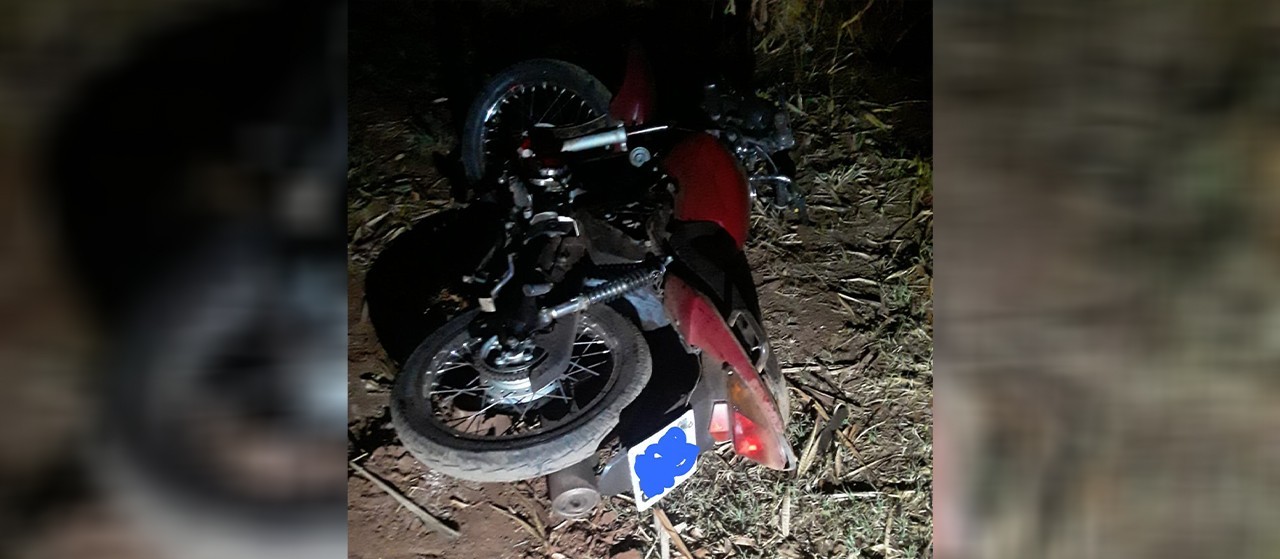 Motociclista fica ferido em acidente na rodovia PR-492, em Paraíso do Norte