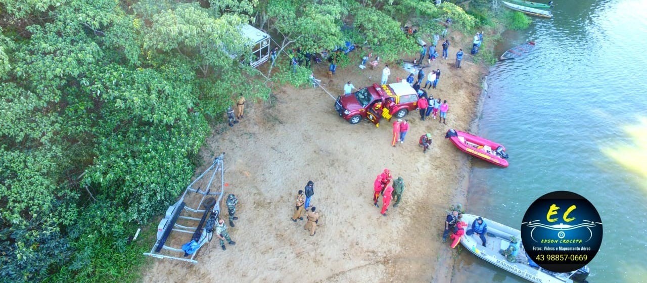 Bombeiros usam drones no 5º dia de buscas no Rio Ivaí; duas pessoas seguem desaparecidas