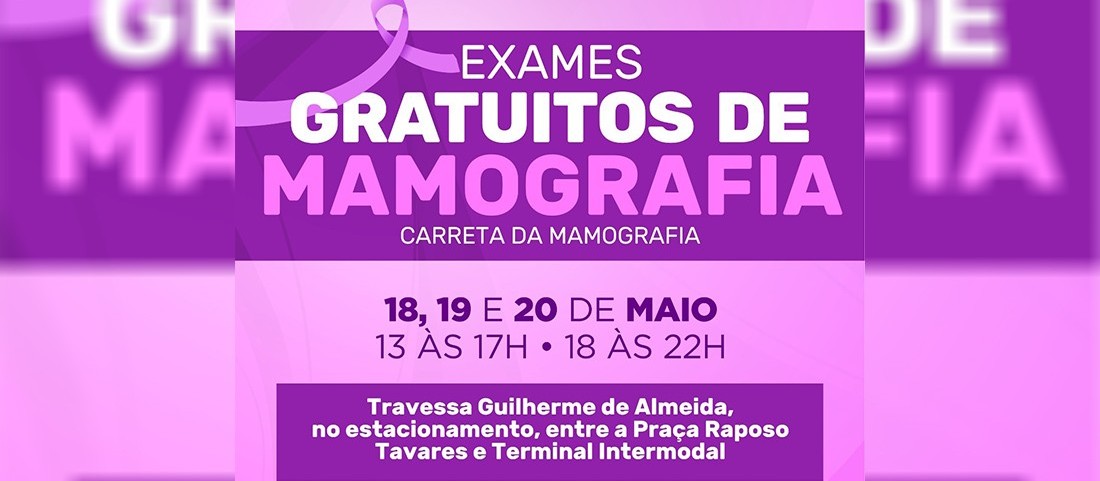 Maringá oferecerá mamografia gratuita a mulheres esta semana