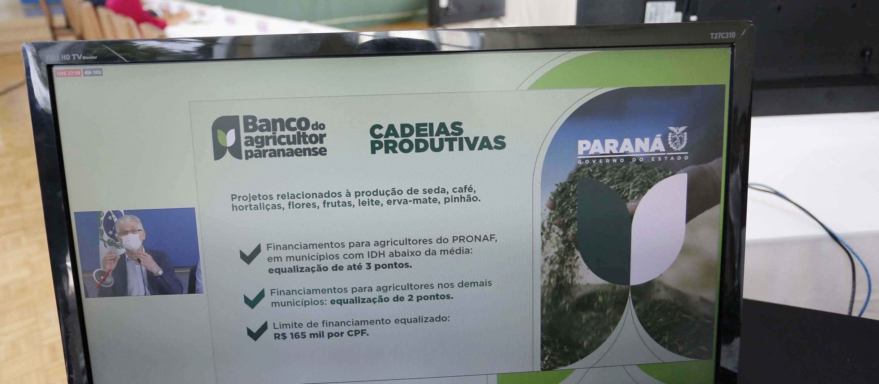 Paraná anuncia criação do Banco do Agricultor Paranaense