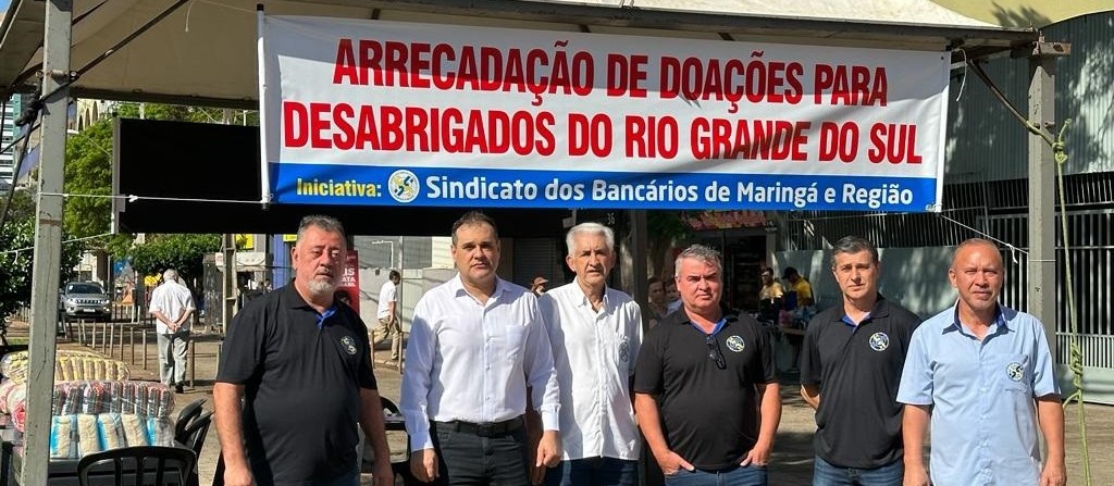 Sindicato dos Bancários tem ponto de coleta de doações para RS