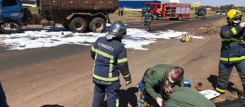 Três ficam feridos em acidente na PR-317, perto do Rio Pirapó