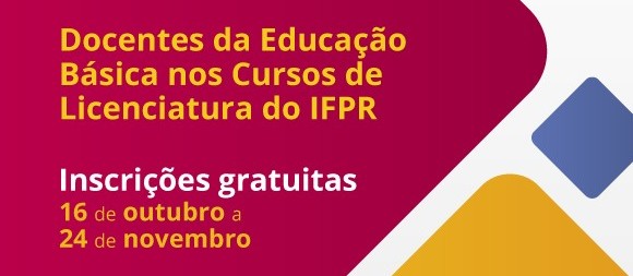 IFPR seleciona professores da educação básica para cursos  gratuitos de licenciatura