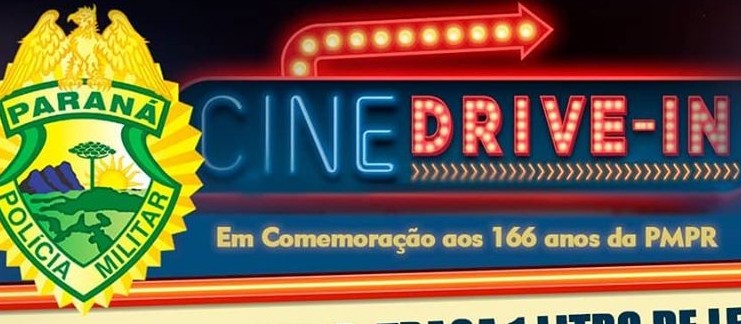  PM celebra aniversário com cinema drive-in em Maringá