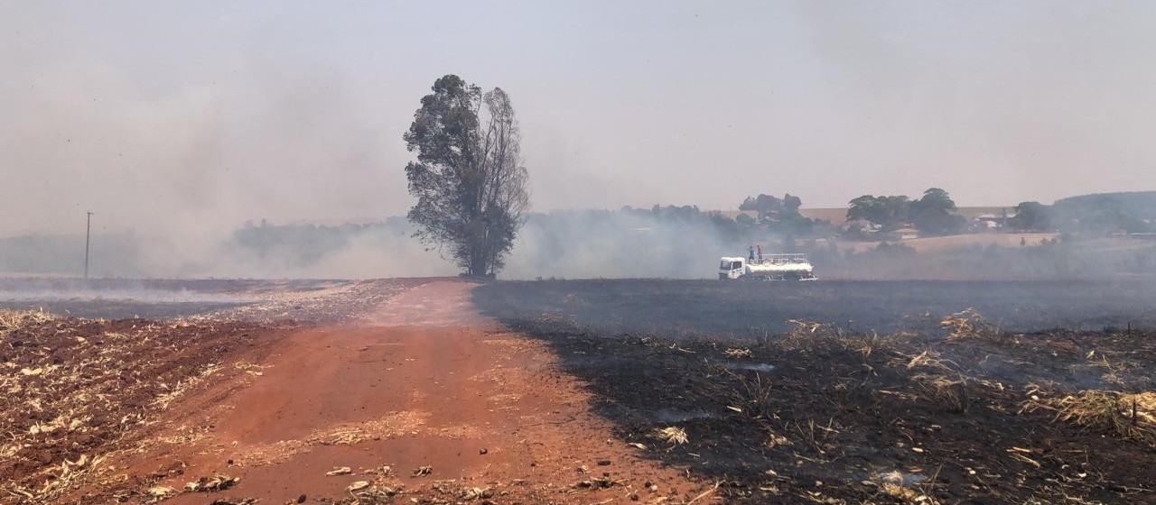 No combate a incêndios ambientais, bombeiros empregam todas as viaturas