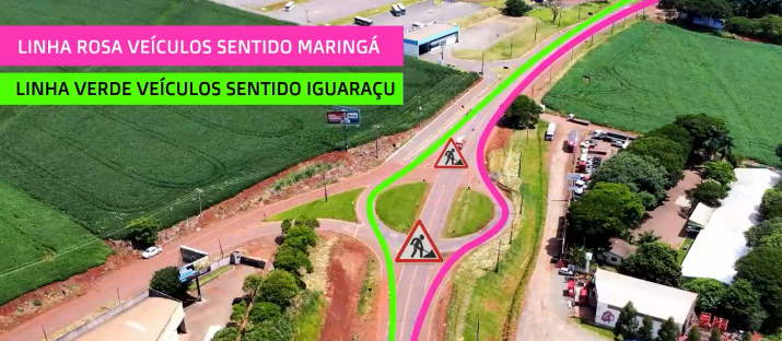 Obra de duplicação altera tráfego entre Maringá e Iguaraçu