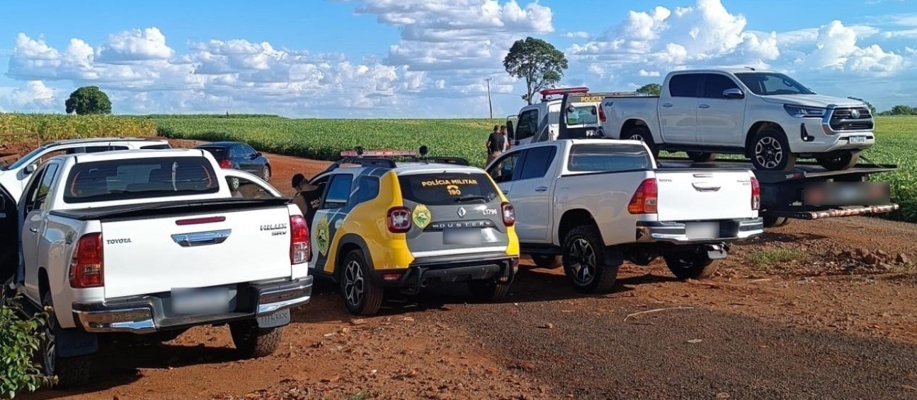 PM recupera três caminhonetes de luxo avaliadas em R$ 700 mil 