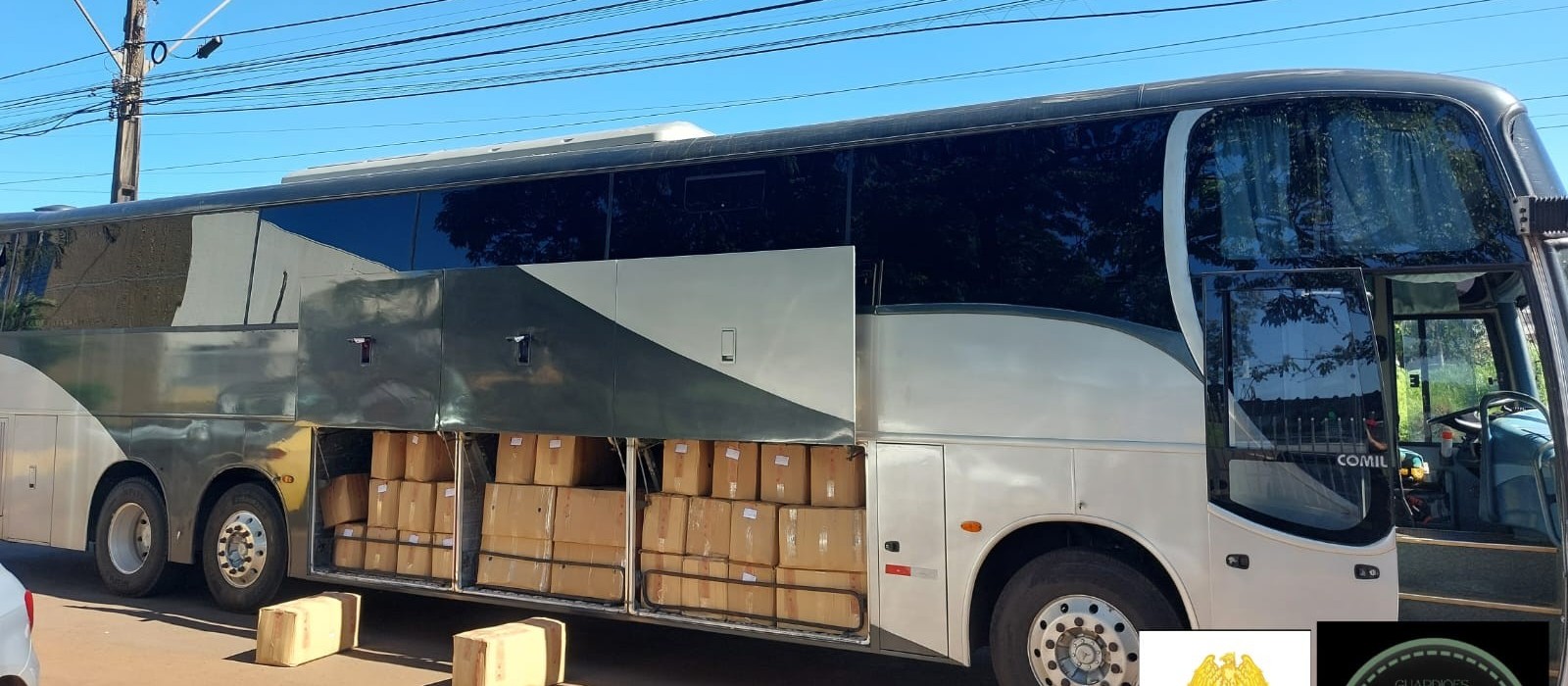 PRE apreende ônibus carregado com azeite e vinho sem nota fiscal