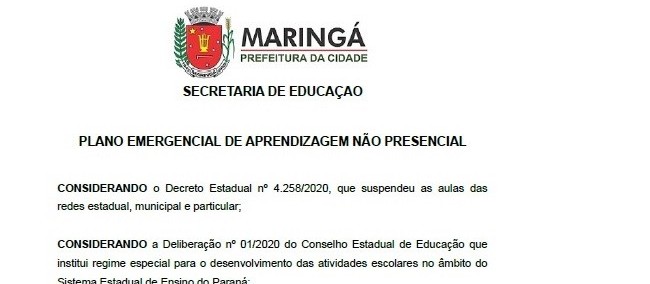 Em plano emergencial, Educação prevê volta às aulas no dia 25 de maio