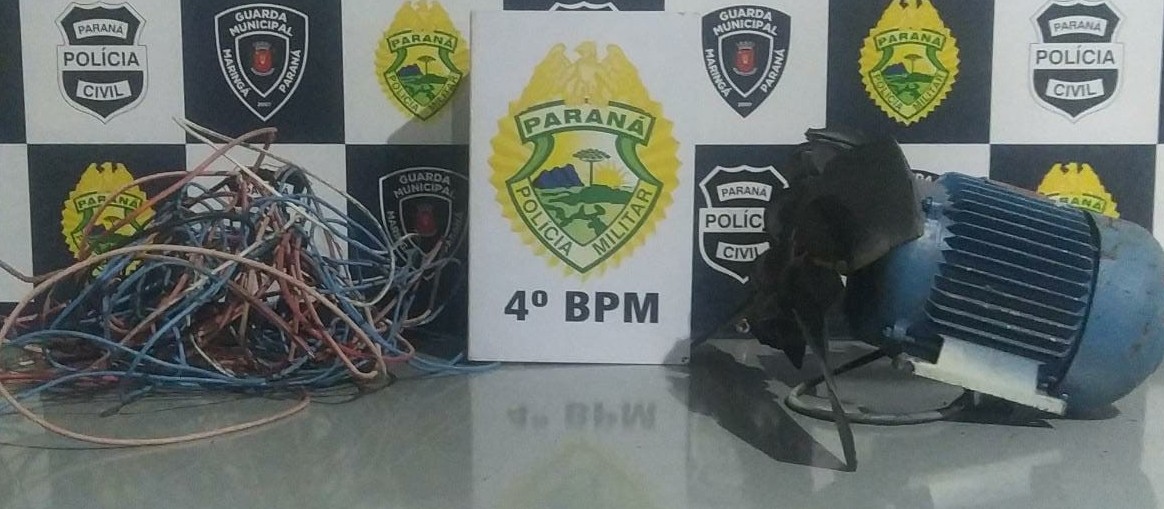 Polícia prende ladrão e receptador de fios de cobre em Maringá
