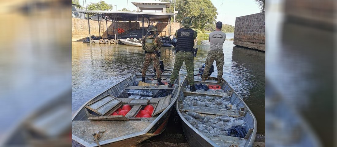 Operação Hórus apreende meia tonelada de maconha em duas embarcações