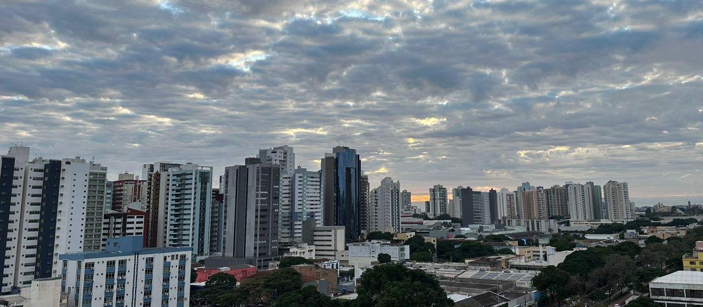 Tempo segue instável em Maringá nesta quarta (8); máxima será de 24° C