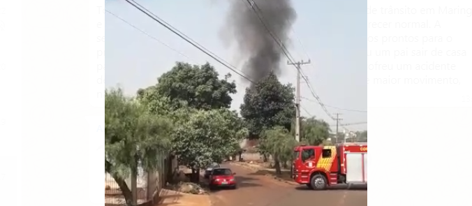 Incêndio em residência mobiliza equipes de socorro