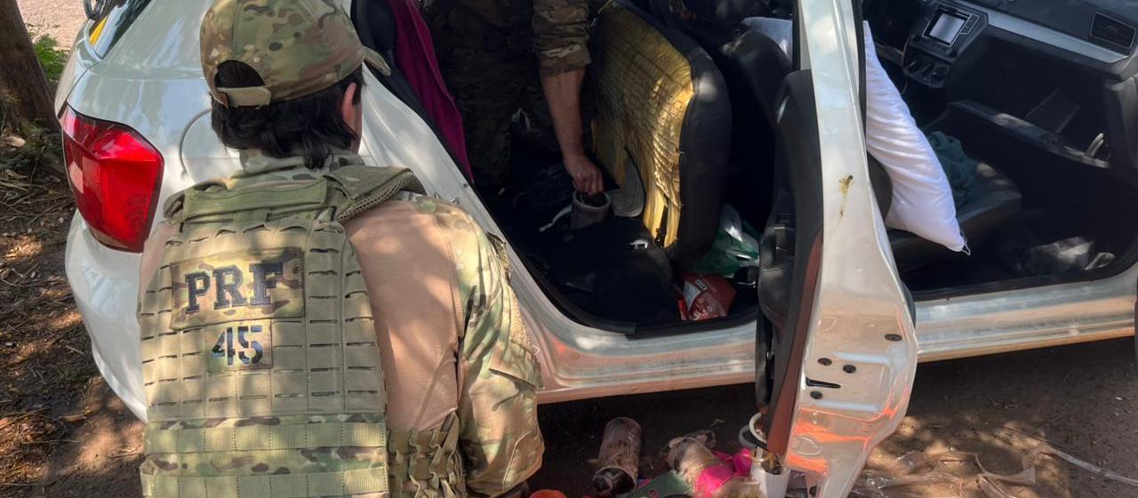 PRF apreende haxixe escondido no tanque de combustível de veículo